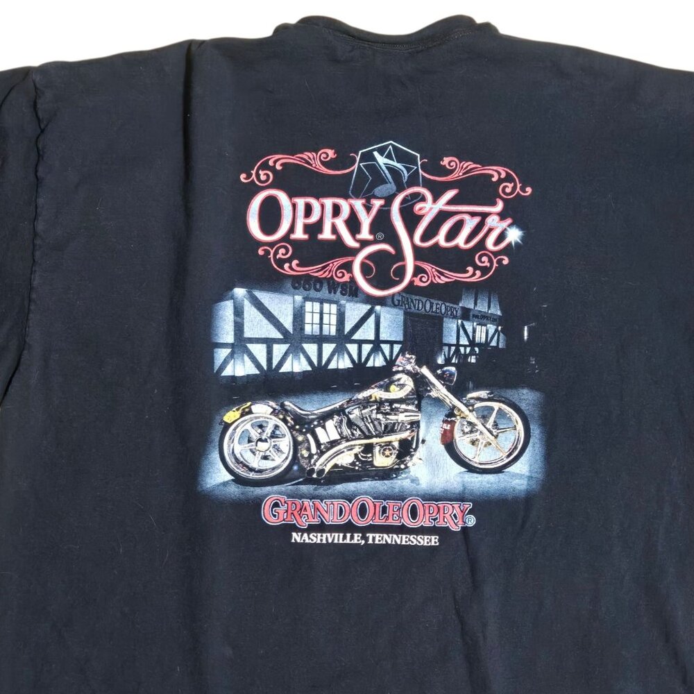 Grand Ole Opry Nashville Motorcycle T Shirt Size 3XL Black Short Sleeve Biker